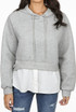 Shirt Hem Side Cut Hoodie