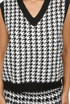 Dog Tooth Knitted Vest & Mini Skirt Set
