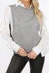  Ruffle Shirt With Knitted Pullover