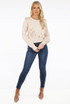 Ruffle Front Knitted Jumper