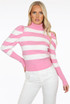 Striped Print High Neck Jumper