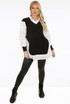 Shirt With V Neck Tabard Knit