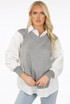 Shirt With V Neck Tabard Knit