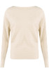 Wide Neck Ribbed Knit Jumper