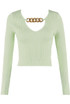 Ribbed Knit Jumper With Chain