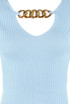 Ribbed Knit Jumper With Chain