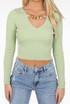 Ribbed Knit Jumper With Chain