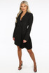 Pleated Hem Tailored Blazer Dress