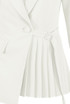 Pleated Hem Tailored Blazer