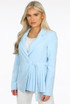 Pleated Hem Tailored Blazer