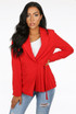 Pleated Hem Tailored Blazer