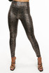 Metallic Snake Print Leggings