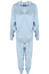 Knitted Ruched Hooded Loungewear Set