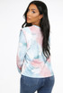 Tie Dye Print Round Neck Tops