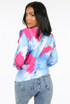 Tie Dye Print Round Neck Tops