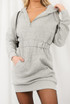 Fitted Hooded Sweatshirt Dress