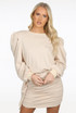 Sweatshirt And Ruched Mini Skirt Set