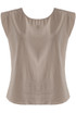 Gold Chain Trim Round Neck Crop Tops
