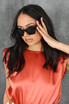 Cat Eye Sunglasses In Black