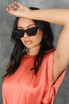 Cat Eye Sunglasses In Black