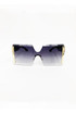 Oversized Square Sunglasses With Smoke Lens