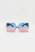 Oversized Square Sunglasses With Smoke Lens