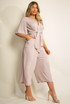 Tie Up Wide Leg Jumpsuit