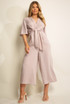 Tie Up Wide Leg Jumpsuit
