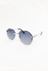 Bevel Edge Rimless Aviator Sunglasses