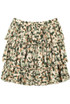 Printed Frill Mini Skirt