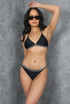 Contrast Band Triangle Bikini Set