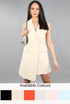 Asymmetric Sleeveless Blazer Dress