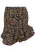 Animal Print Ruched Tier Mini Skirt