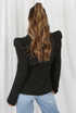 Exaggerated Shoulder Double Breasted Blazer