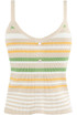 Striped Knitted Cami Tops