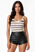 Striped Knitted Cami Tops