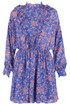 Floral Print Frilled Trim Mini Dress