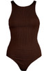 Backless Ribbed Bodysuit