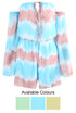 Tie Dye Print Off Shoulder Knotted Playsuit