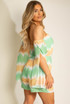 Tie Dye Print Off Shoulder Knotted Playsuit