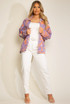 Tie Dye Print Front Pocketed Denim Shacket 