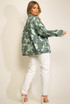 Tie Dye Print Front Pocketed Denim Shacket 