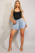 Denim Flowing Shorts