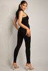 Zip Front Ribbed Jumpsuit