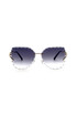 Bevelled Edge Rimless Sunglasses
