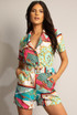 Scarf Print Belted Playsuit