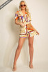Scarf Print Belted Playsuit