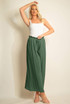 Wide Leg Pleated Cropped Trouser