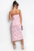 Floral Watercolour Midi Dress With Slit