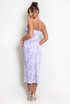 Floral Watercolour Midi Dress With Slit